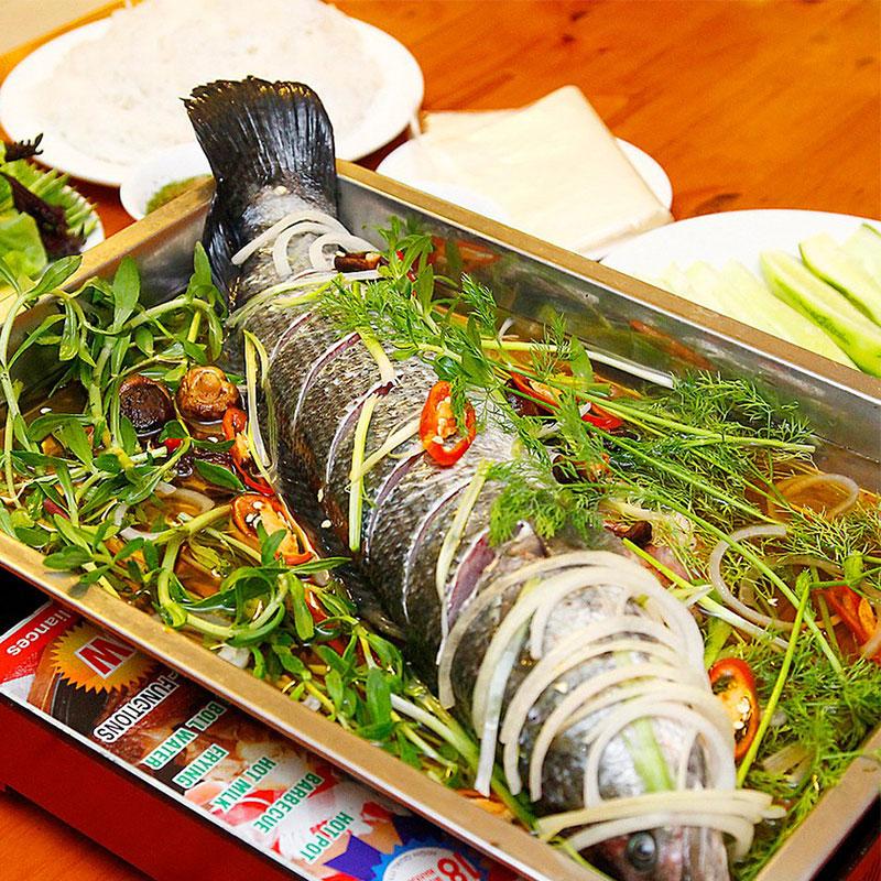 Món cá ba sa hấp hành gừng thanh đạm bổ dưỡng tốt cho sức khỏe